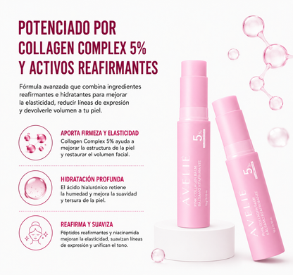 AVELIÉ Pink Collagen Balm | Bálsamo de Volumen Reafirmante